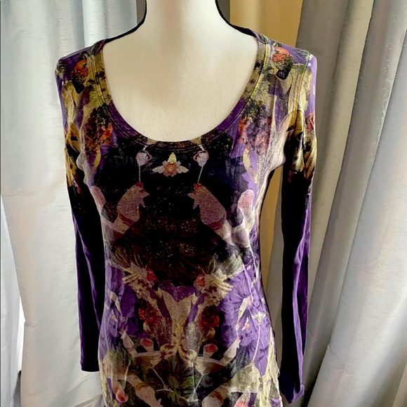 Custo Barcelona Tops - Custo Barcelona purple T-shirt size 8